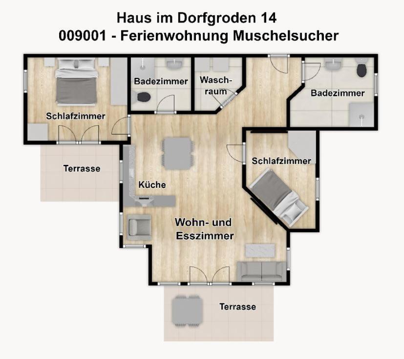 Haus Im Dorfgroden 14 Ferienwohnung Muschelsucher Wangerooge Ngoại thất bức ảnh